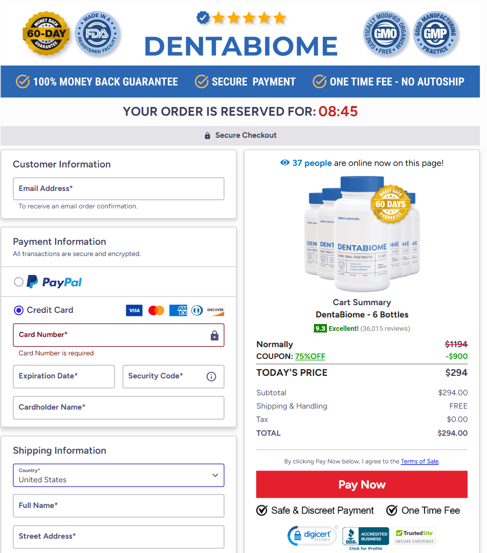 DentaBiome order form